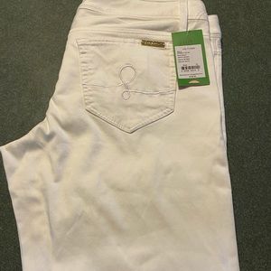 White lily pulitzer skinny pants